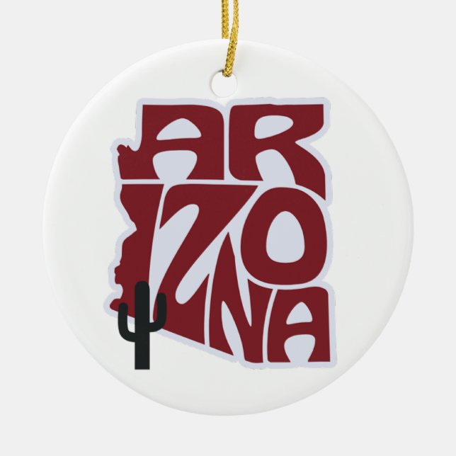 Arizona State Christmas Tree Ornament (Front)