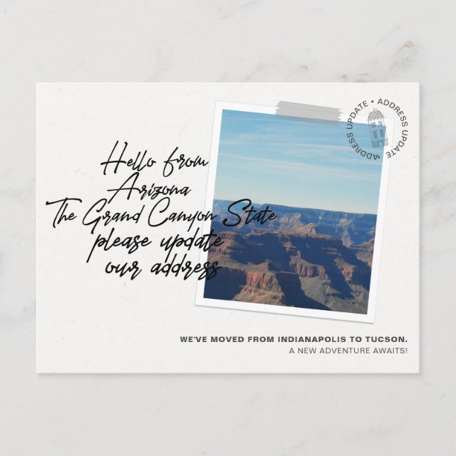 Arizona State Destination Moving Announcement (Front)