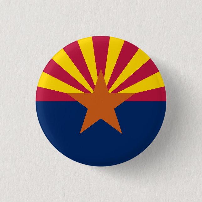 Arizona State Flag 3 Cm Round Badge (Front)