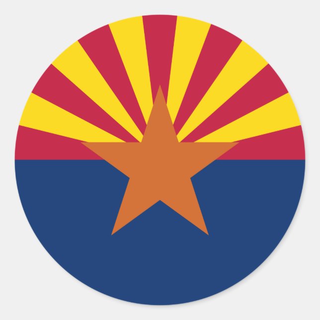 Arizona State Flag Classic Round Sticker (Front)