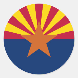 Arizona State Flag Classic Round Sticker