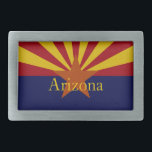 Arizona State Flag Custom Belt Buckle<br><div class="desc">A graphic Arizona State Flag design on a belt buckle.  The belt buckle has the customisable text Arizona.</div>