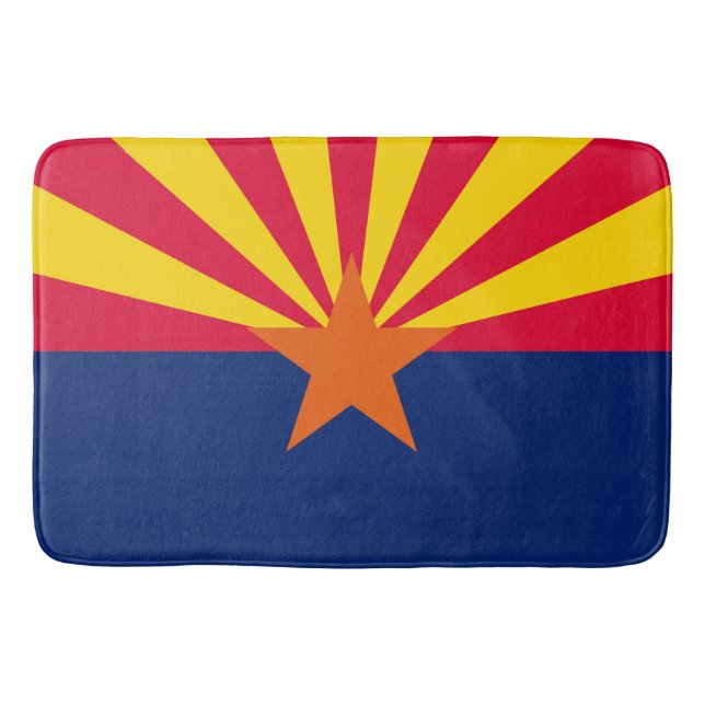 Arizona State Flag Design Bath Mat (Front)