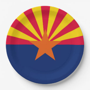 Arizona State Flag Design Paper Plate