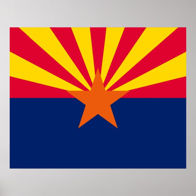 Arizona State Flag Design Poster (Front)