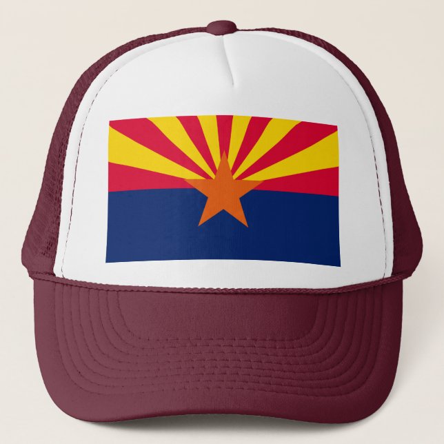 Arizona State Flag Design Trucker Hat (Front)