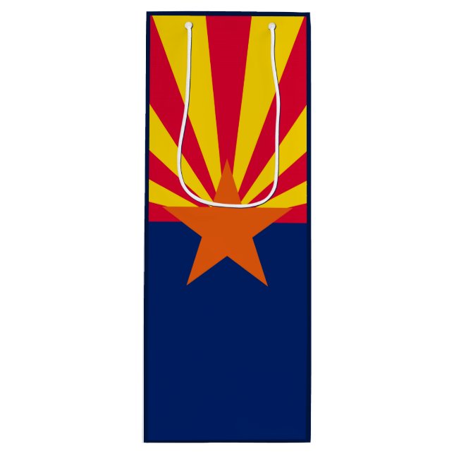 Arizona State Flag Design Wine Gift Bag (Front)