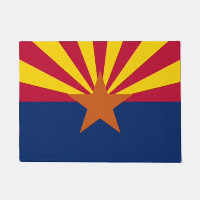 Arizona State flag door matt Doormat (Front)