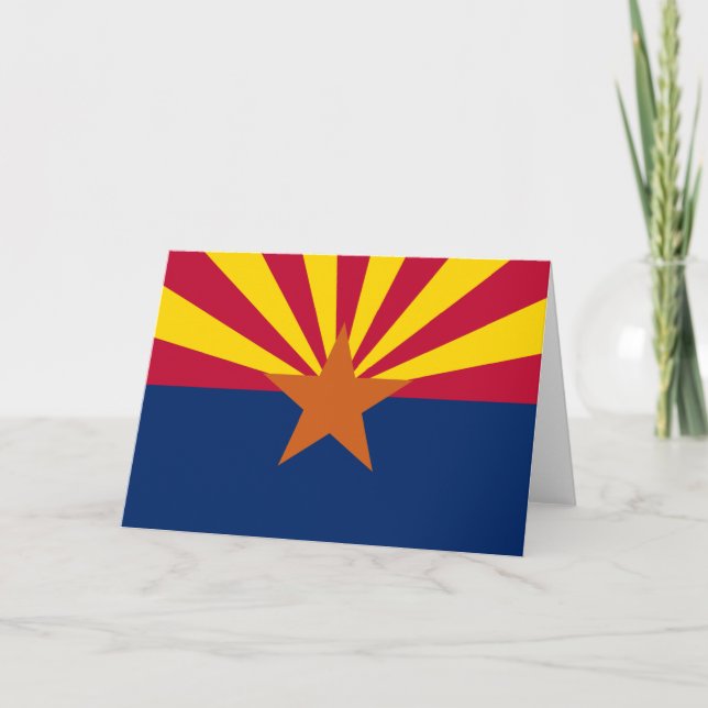 Arizona State Flag Greeting Card (Front)