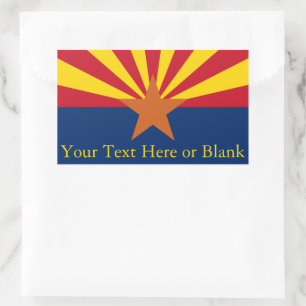 Arizona State Flag Image Personalise Name Rectangular Sticker