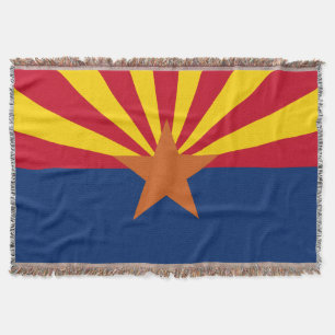 Arizona State Flag Image  Throw Blanket