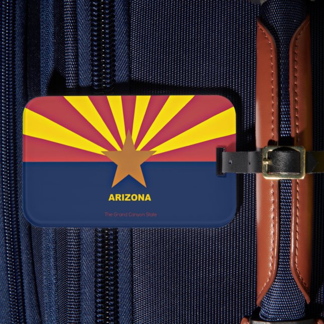 Arizona, state flag luggage tag (Front Insitu 4)