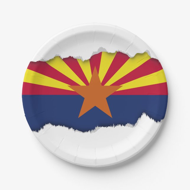 Arizona State Flag Paper Plate (Front)