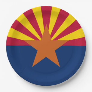 Arizona State Flag Paper Plate