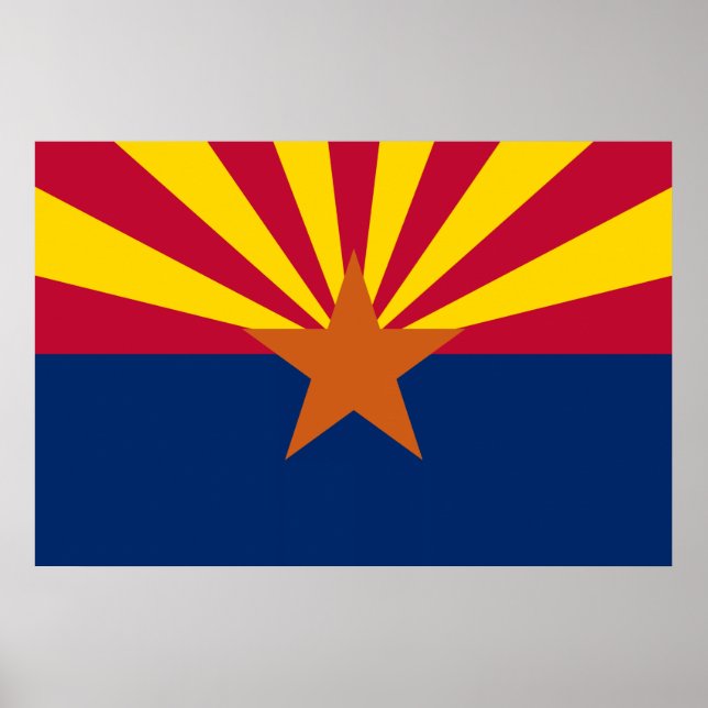Arizona State Flag Print Poster (Front)