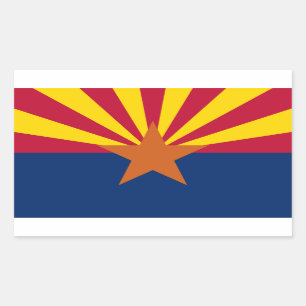 Arizona State Flag Rectangular Sticker