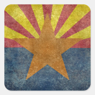 Arizona State Flag Square Sticker
