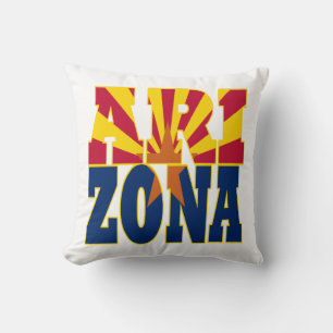 Arizona state flag text cushion