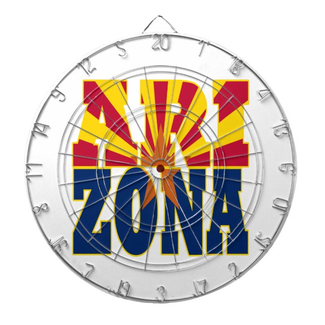 Arizona state flag text dartboard (Front)