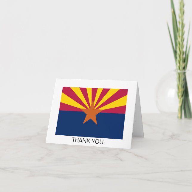Arizona State Flag Thank You Card (Front)