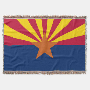 Arizona State Flag Throw Blanket