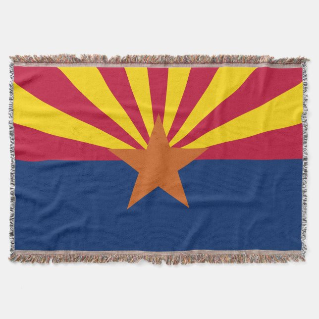 Arizona State Flag Throw Blanket (Front)