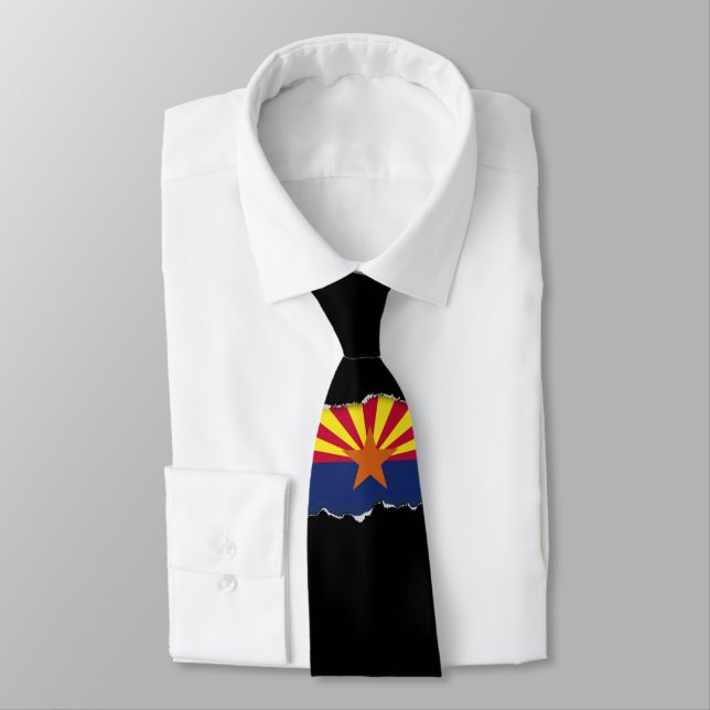 Arizona State Flag Tie (Tied)