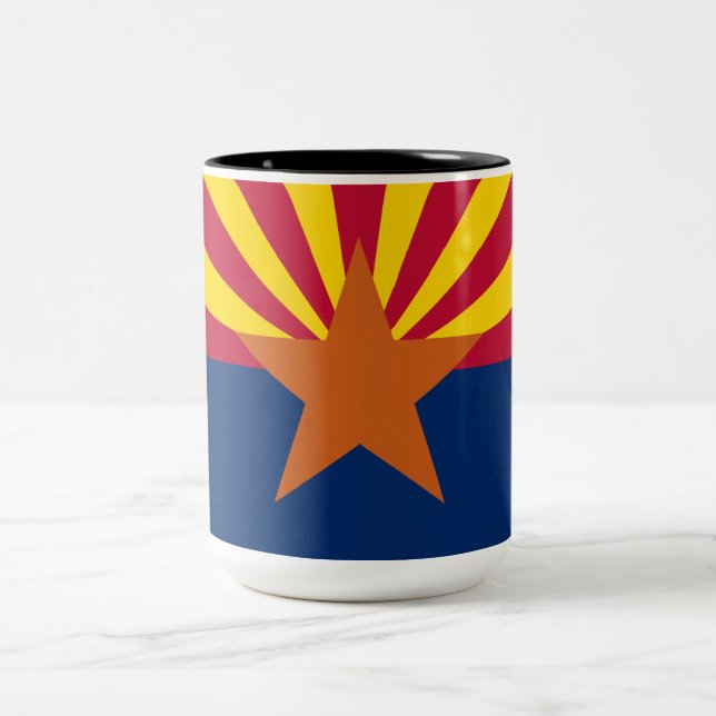 Arizona State Flag Two-Tone Coffee Mug (Center)