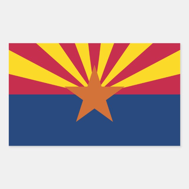 Arizona State Flag, United States Nation Rectangular Sticker (Front)