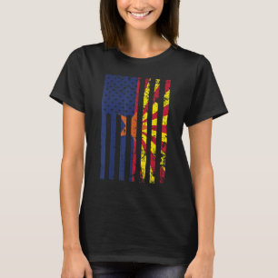 Arizona State Flag Usa Flag Combined T-Shirt