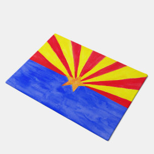 Arizona State Flag Watercolor Doormat