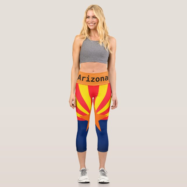 Arizona State Flag Yoga Pants (Front)
