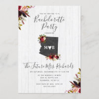 Arizona State Floral Bachelorette Party Invitation