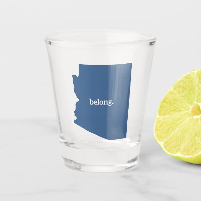 Arizona State Map Belong Shot Glass (Front)