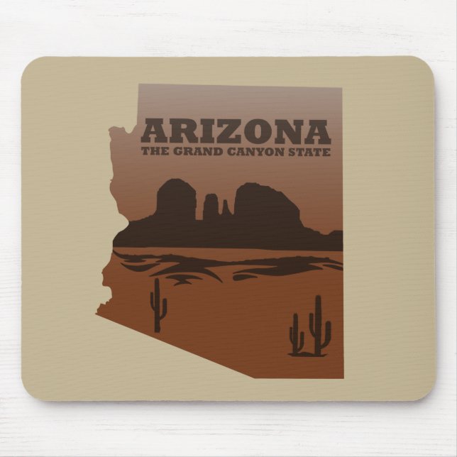 Arizona state map vintage mouse pad (Front)