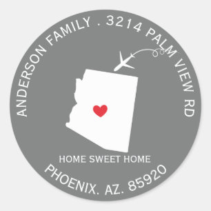 ARIZONA State    New Address Label Sticker