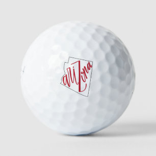 Arizona State Typography Design Golf Balls