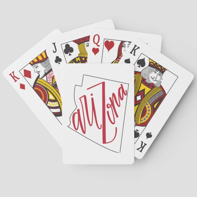 Arizona | State Typography Design Playing Cards (Back)