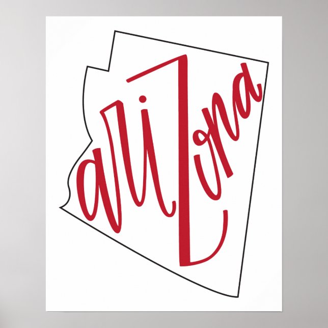 Arizona | State Typography Design Poster (Front)