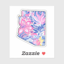 Arizona Summer Sticker - 3" x 3" - Lilly inspired