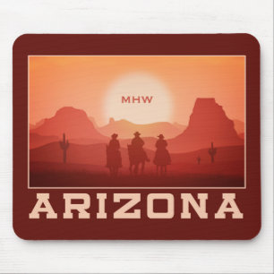 Arizona Sunset custom monogram mousepad