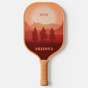 Arizona Sunset custom monogram Pickleball Paddle