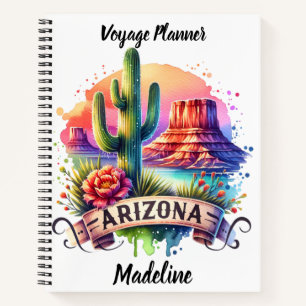 Arizona sunset desert illustration notebook