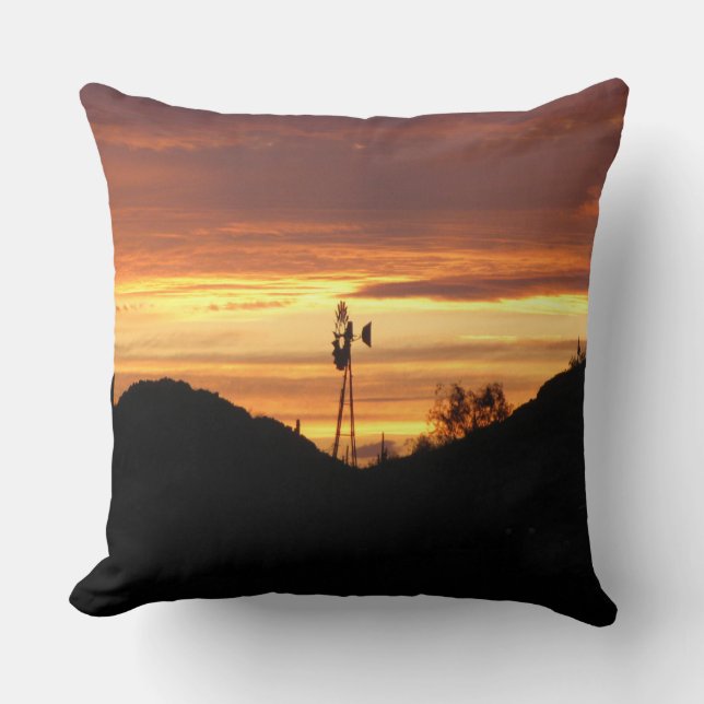 Arizona Sunset Throw Pillow (Front)