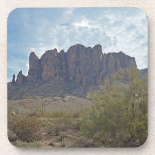 Arizona Superstition Mountain Desert Photo Coaster