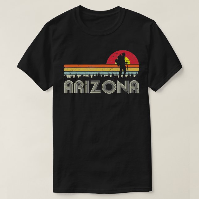 Arizona Tee  Retro Vintage Mountains Nature Hiking (Design Front)