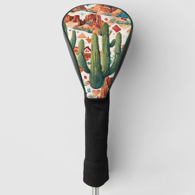 Arizona themed with Cactus Golf Head Cover (Front)