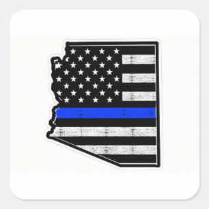 Arizona thin blue line square sticker