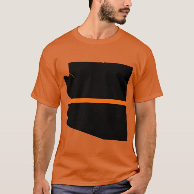 Arizona Thin Orange Line T-Shirt (Front)