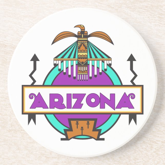 Arizona Thunderbird Shield Coaster (Front)